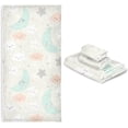 thumbnail image 7 of SKYSONIC 3 Pack Towel Lovely Sky Pattern Cotton Bath Towel Set (1 Bath Towel, 1 Hand Towel, 1 Washcloth) for Bathroom, Super Soft and Quick Dry Towels, 7 of 7
