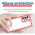 thumbnail image 2 of Case for Samsung Galaxy A33 Case Slim Dropproof [Defend from Drop/Scratch/Slip/Fingerprint] Clear Acrylic Hard Back Soft TPU Bumper Hybrid Phone Cover for Samsung A33 5G-Red, 2 of 16