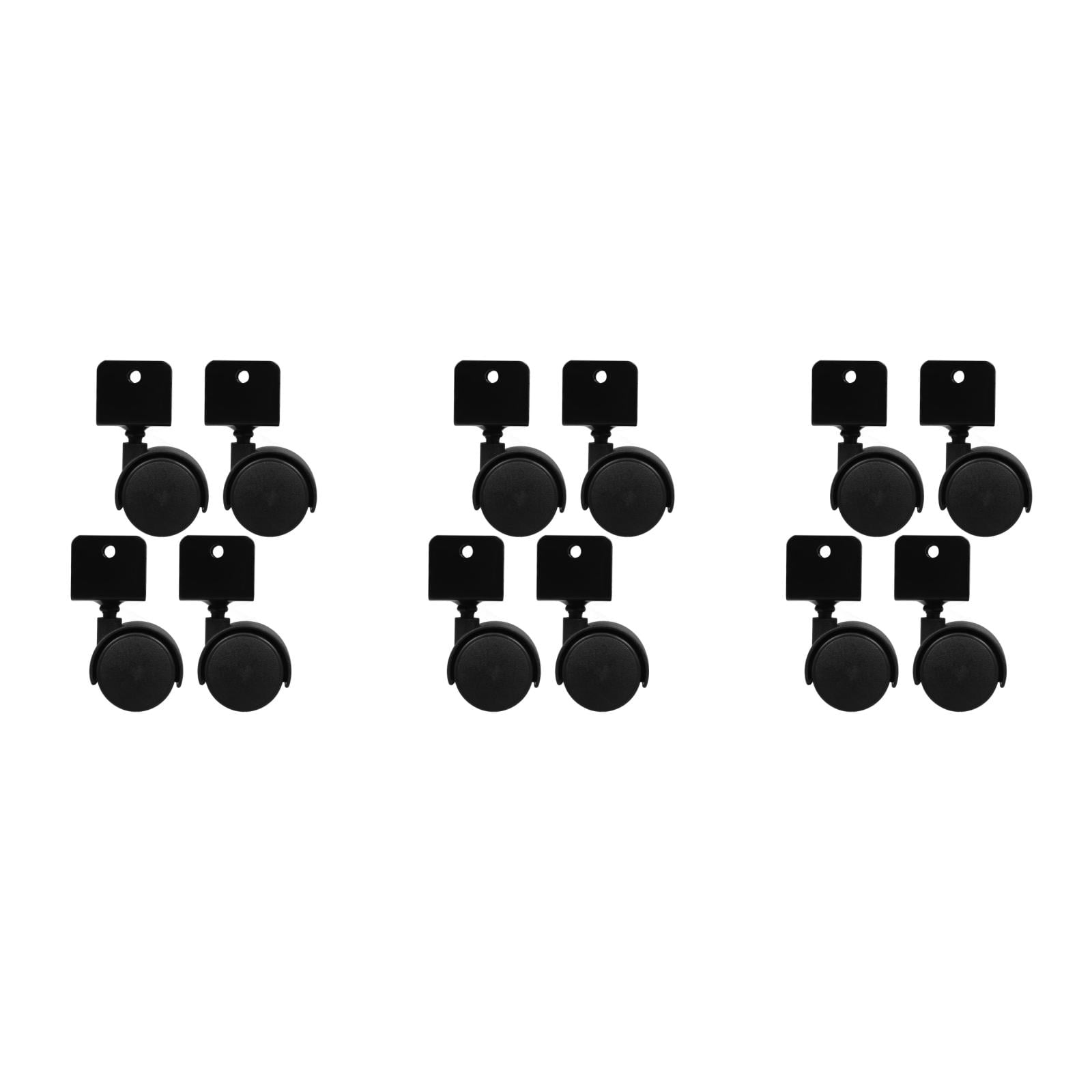 OUNONA 12 pcs Universal Wheel Mini Caster Wheels Small Wheels Furniture U Clamp Bracket Caster Wheels For Furniture Desk And Office Chair