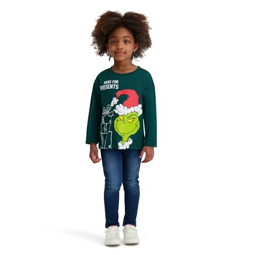Toddler Unisex Grinch Christmas Long Sleeve T-Shirt, Green, 12M
