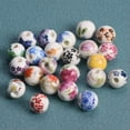 thumbnail image 3 of U8MO 10pcs Round 8mm 10mm 12mm Colorful Flower Patterns Ceramic Porcelain Loose Beads-141#-12mm, 3 of 6