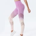 thumbnail image 2 of Gibobby Pantalones de yoga Pantalones de yoga largos con degradado delgado para mujer Pantalones de fitness de yoga de cintura alta sin rastro Pantalones(Morado， M), 2 of 5