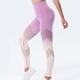 thumbnail image 3 of MKLEKYY Conjunto deportivo para mujer, pantalones de yoga largos ajustados con degradado, pantalones de fitness de cintura alta sin marcas para mujer, 3 of 4