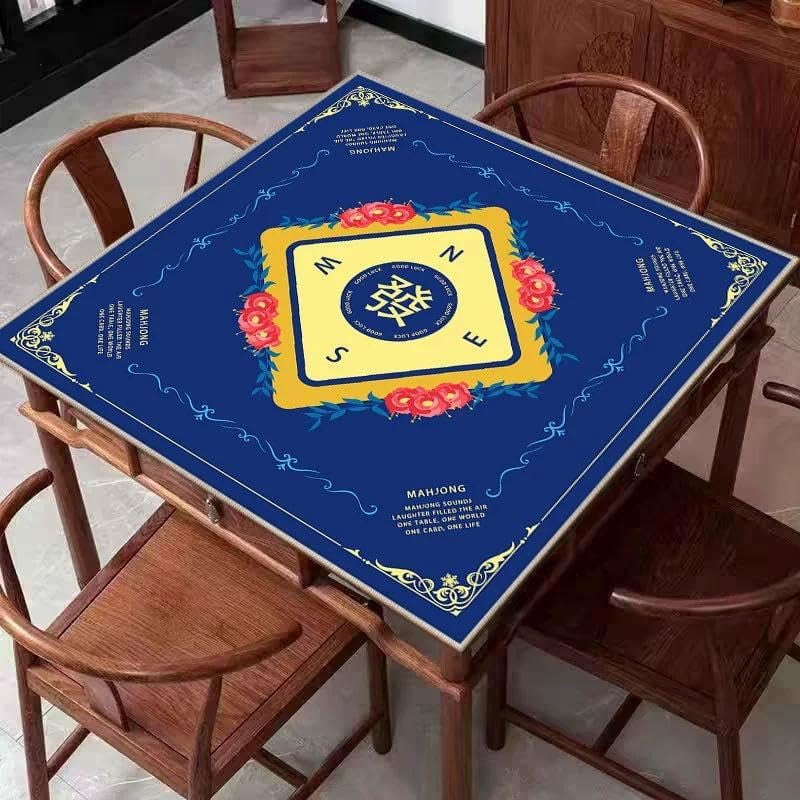 Mahjong Mat for Table, Noise Reduction and Non-Slip Mahjong Table Mat for Playing Cards, 31.5 x 31.5 Inch Gaming Mat for Mahjong, Poker, Board Games, and Card Games(: Pink)