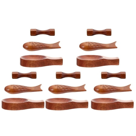 

15Pcs Wooden Chopstick Rest Chopsticks Rack Home Chopsticks Holder Relish Plate