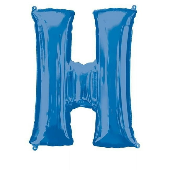 Anagram 86454 32 in. Letter H Shape Foil Balloon  Blue