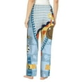 thumbnail image 3 of Picia Giraffe Come Out From Zipper Womens Soft Woven Cotton Elastic Waistband Sleep Pajama Pant Lounge Sleep Pant With Pockets And Drawstring-XX-Large, 3 of 9