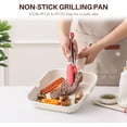 thumbnail image 2 of Nonstick Grilling Pan for Stove Tops Square Grill Pan for Indoor Cooking Skillet with Healthy Coating and Pour Spouts Induction Compatible Cookware PFOA-, 2 of 7