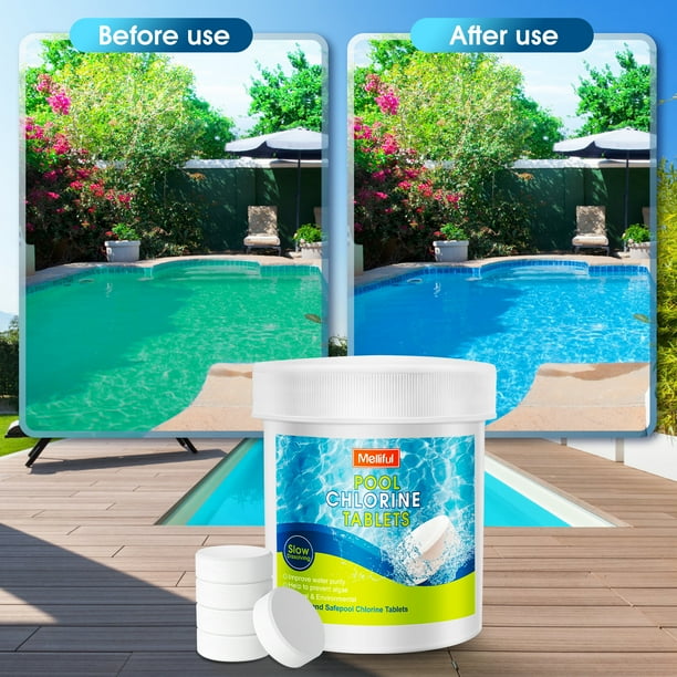 180Pcs 0.3 Inch Pool Chlorine Tablets, Floating Chlorine Tablets for