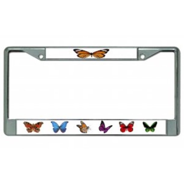 Butterflies Photo License Plate Frame - Walmart.com - Walmart.com