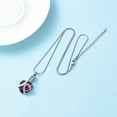 thumbnail image 7 of Birthstone Small Heart Urn Necklaces for Ashes Crystal Heart Cremation Jewelry Memorial Pendant Urn Necklace, 7 of 7