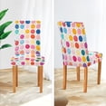 thumbnail image 3 of Yayeee 4 Pack Dining Chair Covers Stretch Parson Chairs Slipcovers Seat Protector, Colorful Circles, 3 of 6
