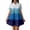 Dark Blue, variant on Women's Summer Ombre Shirt Dress, Sexy Button Down Lapel Neck Mini Dress, Casual Gradient Print Babydoll Dress