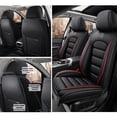 thumbnail image 2 of Front Set Seat Covers for Car Fit for 98% Jeep Models Waterproof Leather Car Seat Protectors (Black+Red,Standard)Car Seat Cushions with Airbag Easy to Clean and Install, 2 of 6