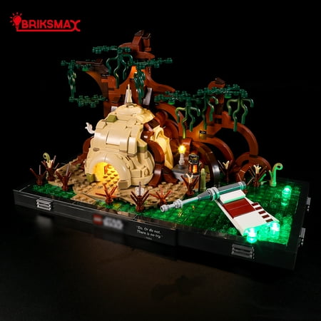BRIKSMAX Led Light Kit for Legos Star Wars Dagobah Jedi Training Diorama 75330 Building Blocks Model(Not Include the Building Model)