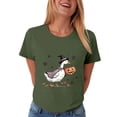 thumbnail image 6 of COMVALUE Halloween Oversized T Shirts for Women Fall Pumpkin Tops Shirt with Graphic Tees Outfits (Army Green, L), 6 of 9