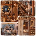 thumbnail image 3 of Tradeopia Puzzle en bois 3D – Kit DIY Salle Commune Nebula Bibliothèque Miniature, 3 of 5