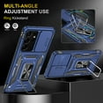 thumbnail image 6 of K-Lion Samsung Galaxy S21 Ultra Case, Heavy Duty Rugged Case with Kickstand Pocket Shockproof,Slide Holder Back Cover for Samsung Galaxy S21 Ultra 6.8 inch,Navyblue, 6 of 7