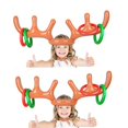 thumbnail image 3 of nipocaio Inflatable Antlers, 2 Set Inflatable Reindeer Antler Ring Kids Throwing Game 2 Antlers And 8 Antlers Ring For Christmas, Halloween, Birthday Parties, 3 of 5