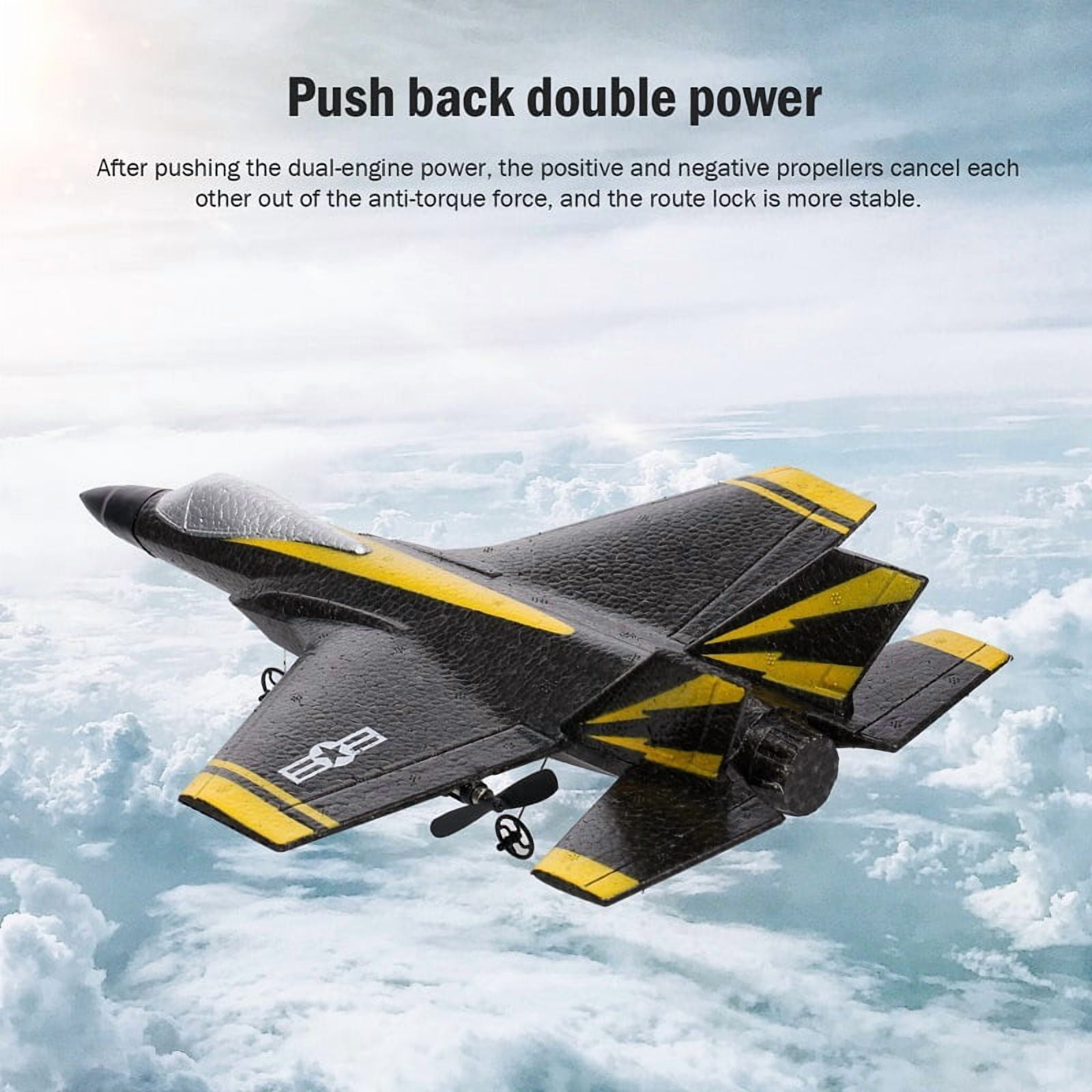 FX635 2-Channel RC Airplane, 2.4GHz Radio Control Jet with 120m Range, EPP Foam Construction