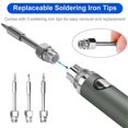 thumbnail image 5 of Cordless Soldering Iron Kit, USB Rechargeable Cordless Soldering Iron, 3 Temperature Adjustment Soldering Iron - Grey, 5 of 5