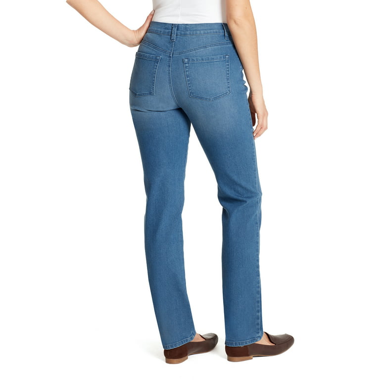Gloria Vanderbilt Amanda Tapered Jeans, Average Length. Rain Cloud Siz