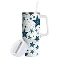 thumbnail image 2 of JSTEL Blue Stars Starry 40 oz Tumbler Stainless Steel Water Bottle Vacuum Insulated Cup with Straw Lid & Handle For Travel Car Cup Holder, 2 of 8