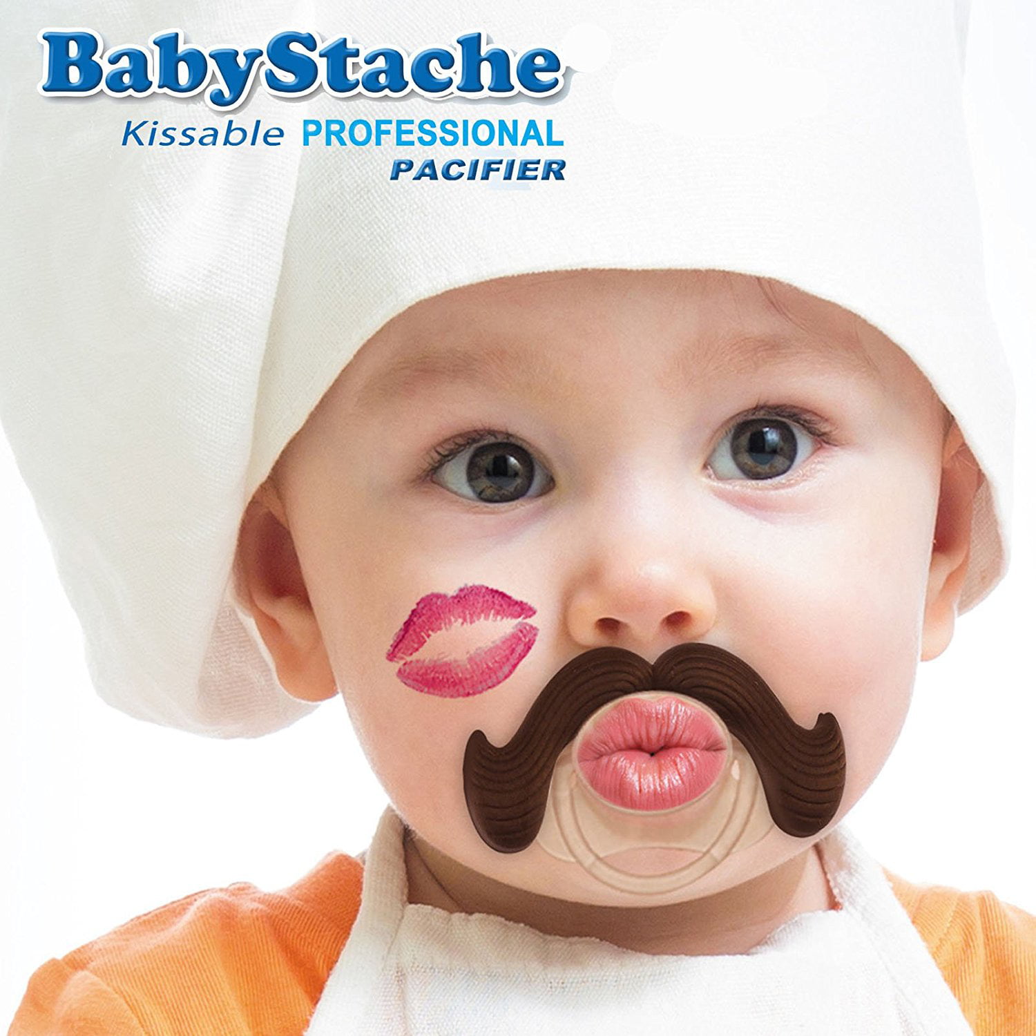 TMROW Cute Baby Pacifiers Designed Funny Teeth and Mustaches Make Them a Perfect Baby Shower Gift