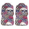 thumbnail image 3 of LAKIMCT Skull Roses Zebra Print Car Seat Covers Vehicle Front Seat Covers Universal Fit Seat Protector, 3 of 9