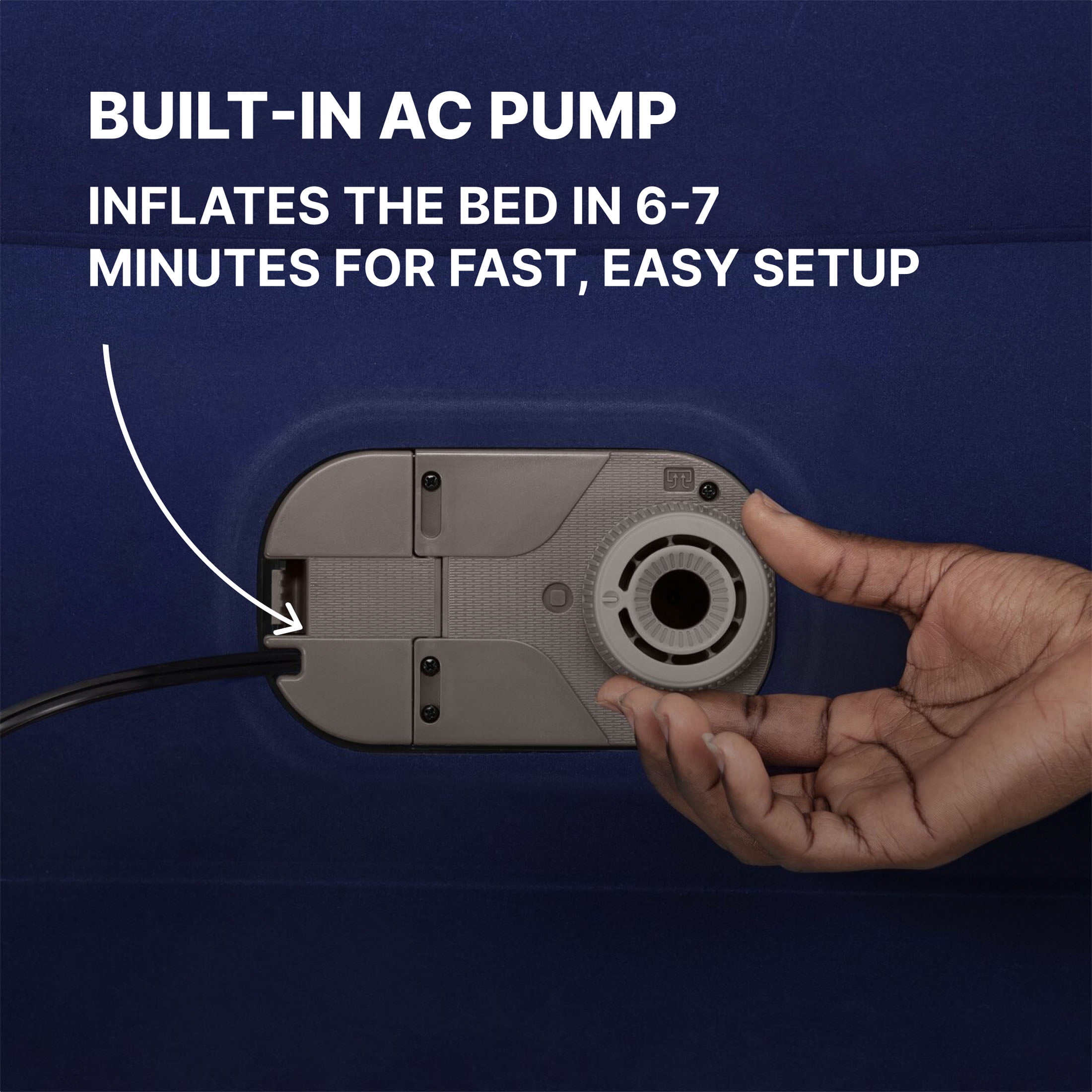Bestway Tritech Air Mattress King 24" with Built-in AC Pump Included