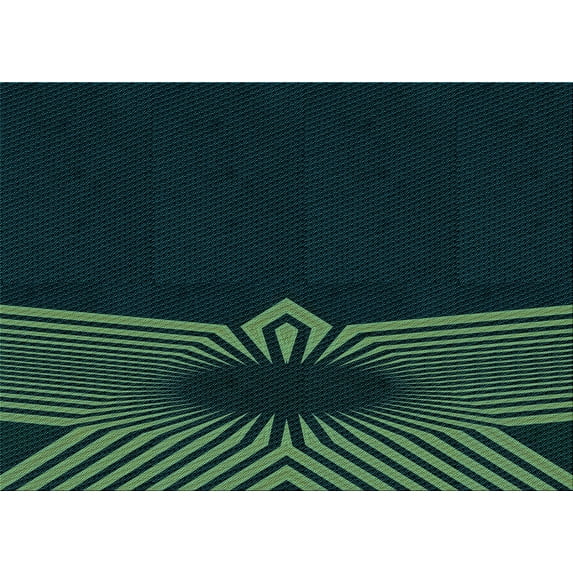 Ahgly Company Indoor Rectangle Patterned Night Black Area Rugs, 8' x 10'