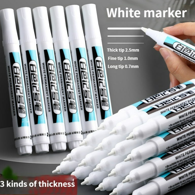 White permanent marker for plastic discount