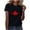 Black, variant on Miqool Canadian Flag T-Shirt for Women Short Sleeve Crewneck Canada Pride Maple Leaf Vintage Graphic Tees Tops
