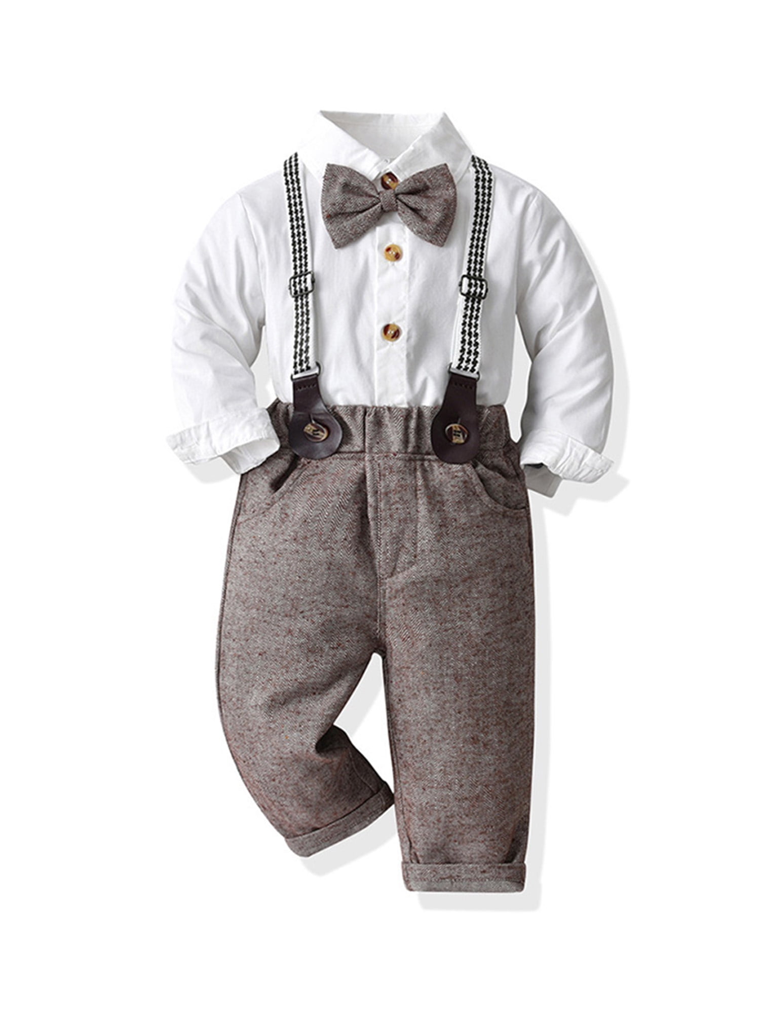 Niuer Boy Clothes Suspender Dressy Outfit Kid Casual Gentleman Suit ...