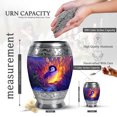 thumbnail image 2 of KARYLIZ Penguin Cremation Boxes, Funeral Memorial Urn for Family, Purple with Fiery Amber Urns for Ashes for Father, Evening Small Keepsake Urn for Humans Ash, Burial and Funeral Urns for Mom, 3 Inch, 2 of 2