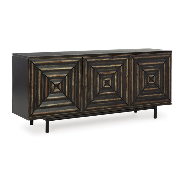 Signature Design by Ashley Fair Ridge Black & Brown Accent Cabinet