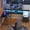 Black, variant on Satifur 66" L-Shaped Gaming Desk with LED Lights & Power Outlets, Computer Desk with Drawers & Printer Stand, Rustic Brown