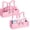 Pink, variant on 2 Pcs Pink Heart Business Card Holders for Desk Wooden Business Card Holder Coquettish Preppy Cute Display Stands Postcard Organizer for Back to School Women Office Home Desktop Tabletop