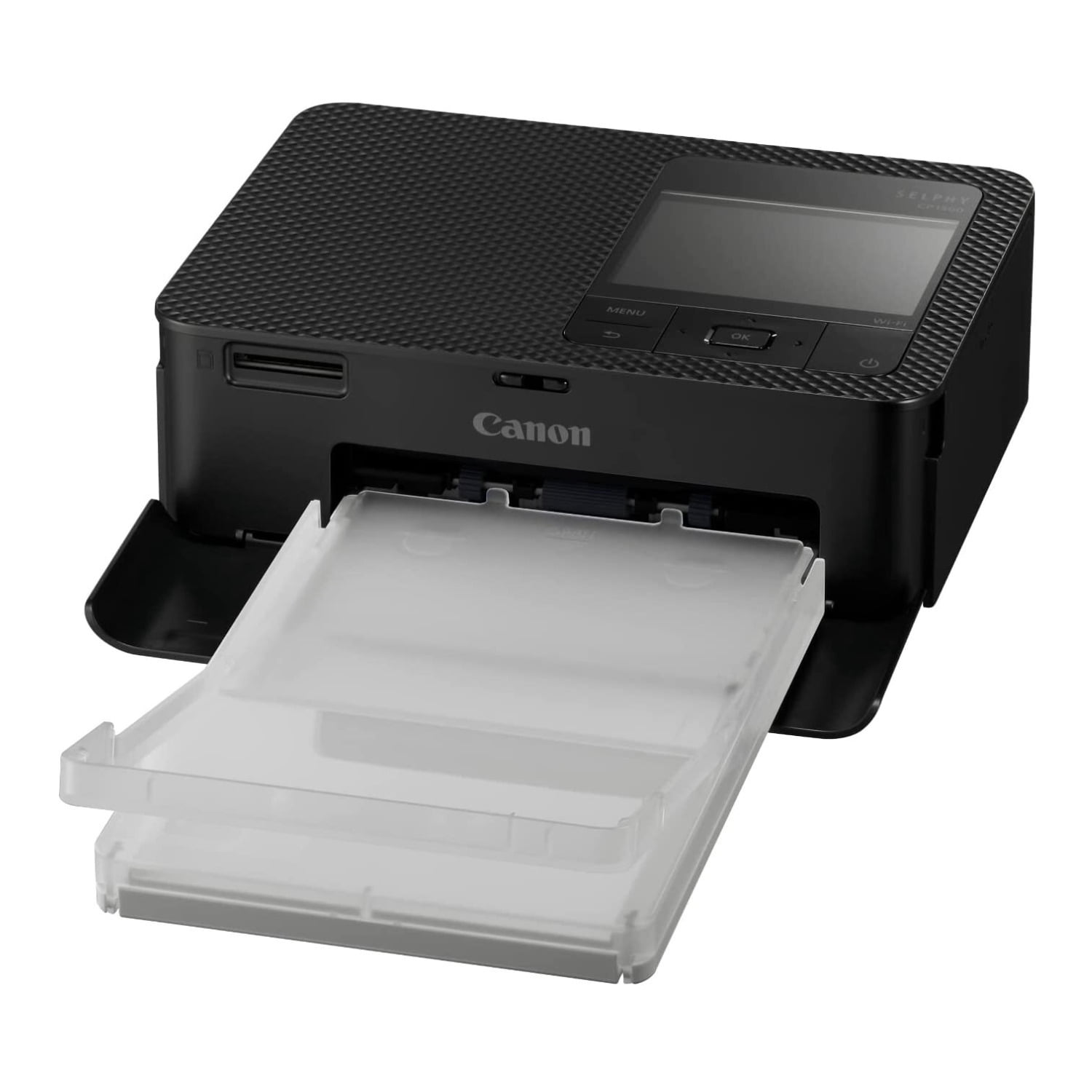 Canon Selphy CP1500 Wireless Compact WiFi AirPrint USB and Dye Sublimation Photo Printer (Black) Bundle with Accessories (12 Items)