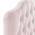 thumbnail image 4 of Pemberly Row Tête de Lit Simple Capitonnée à Losanges en Velours de Performance, Rose, 4 of 7