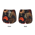 thumbnail image 3 of Balery Fiery Floral Pattern Pantalones cortos deportivos para mujer con forro y dos bolsillos, elásticos, para entrenamiento, gimnasio, yoga-XX-Large, 3 of 7