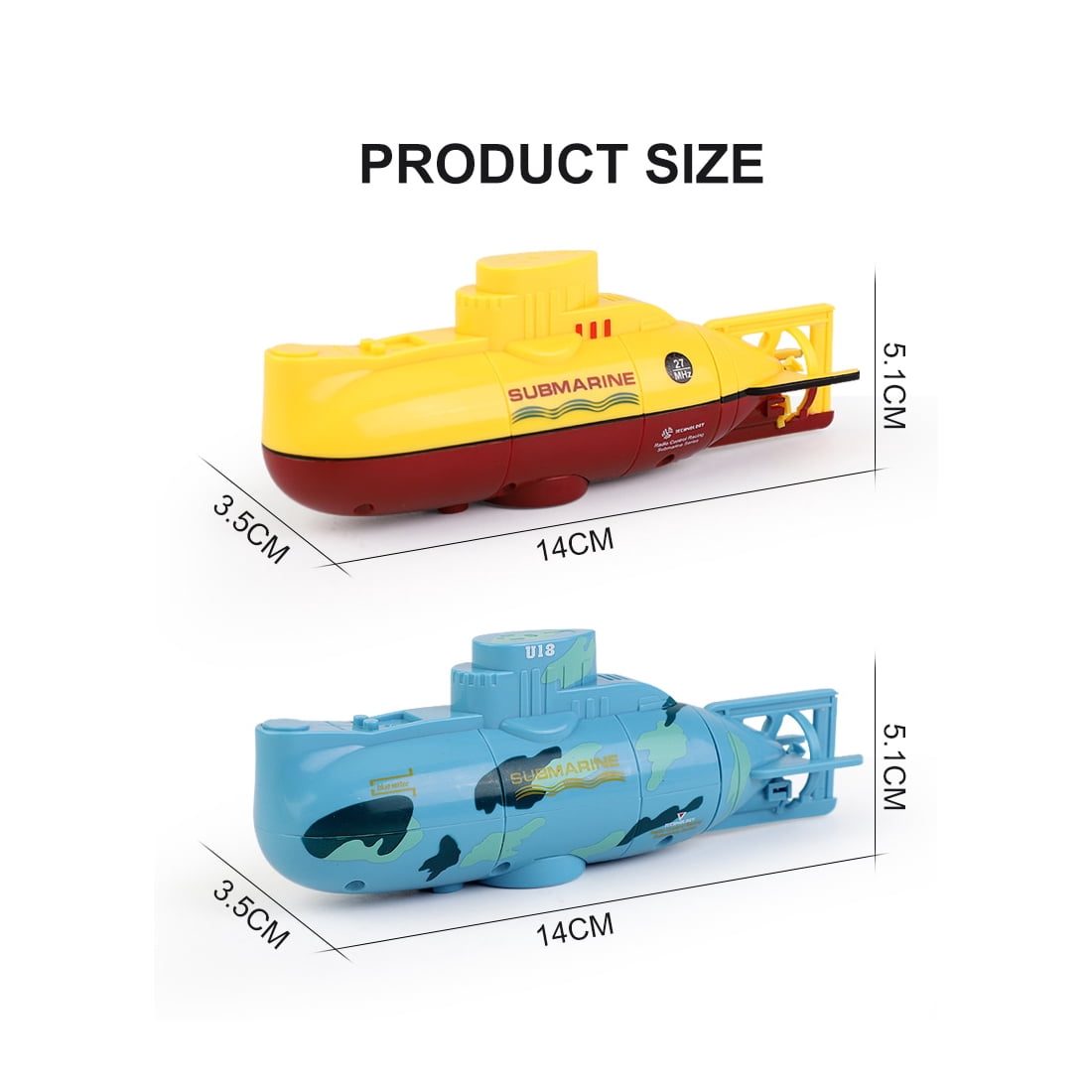Mini RC Submarine Remote Control Boat 6 Channel Electric Underwater Watercraft Hobby Boat With USB Charging Waterproof Design For Pool Pond for Adults Enthusiasts- Blue