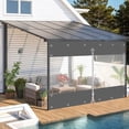 thumbnail image 5 of SHANNA Heavy Duty Clear Vinyl Curtains with Zippered Entry, 100% Waterproof Outdoor Tarps with Grommets for Patio, Pergola, Porch, Gazebos, Balcony, 5 of 12