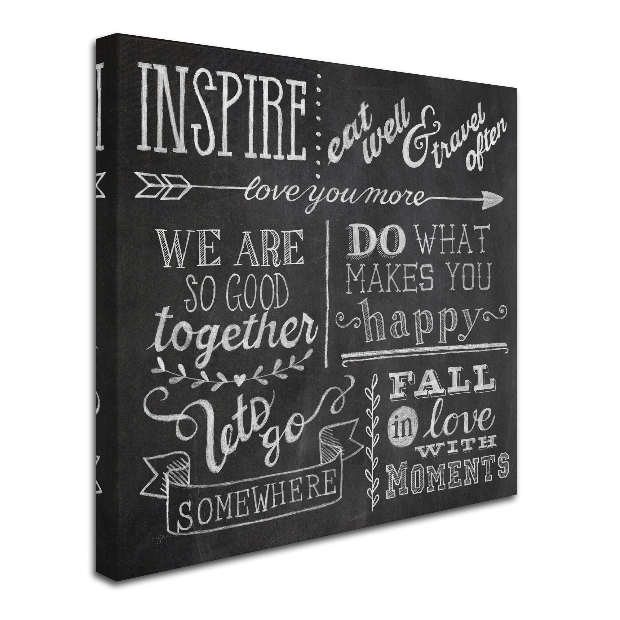 Trademark Fine Art 'Inspiration Chalkboard III' Canvas Art by Mary Urban