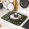 thumbnail image 5 of Green Plants Dish Drying Mat for Kitchen Counter Microfiber Absorbent Dish Draining Reusable Washable Foldable 16"x18", 5 of 7