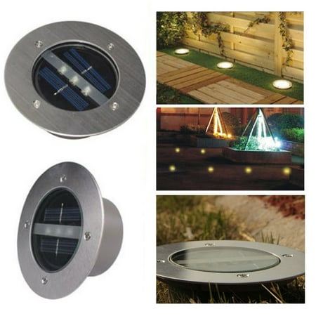 2pcs Solar Led Path Lights Waterproof Underground Garden 2pcs Solar Led Path Lights Waterproof Underground Garden Outdoor Landscape Lighting For Lawn Patio Yard Walkway Driveway Com