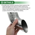 thumbnail image 6 of Unique Bargains 3" ID Inlet Turn Down Exhaust Tip T304 Stainless Steel Surface Polishing Mandrel Bend Elbow Tube 12" Overall Length Suitalbe for 3" OD Tailpipes, 6 of 7