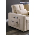 thumbnail image 6 of Devion Furniture Modern Velvet Sleeper Sofa with Cup Holder in Beige, 6 of 20