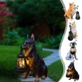thumbnail image 1 of Adornos De Resina Lámpara colgante solar para perro, adorno de resina para jardín al aire libre con luz LED nocturna de 30 cm Yulucky, 1 of 9