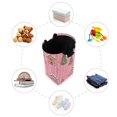 thumbnail image 7 of Yayeee Freestanding Laundry Hamper with Handle Collapsible Large Storage Basket for Clothes, Pink Gingerbread House, 7 of 7